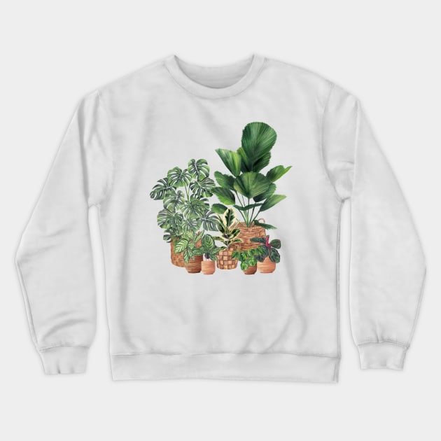 House Plants 9 Crewneck Sweatshirt by Gush Art Studio 1